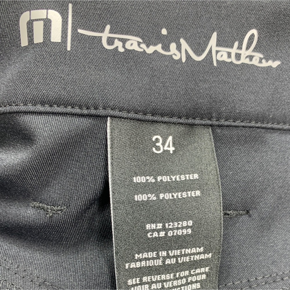 Travis Mathew Open To Close Golf Pants Mens 34x32 Black Performance 5-Pkt 1MT435 - Picture 4 of 10